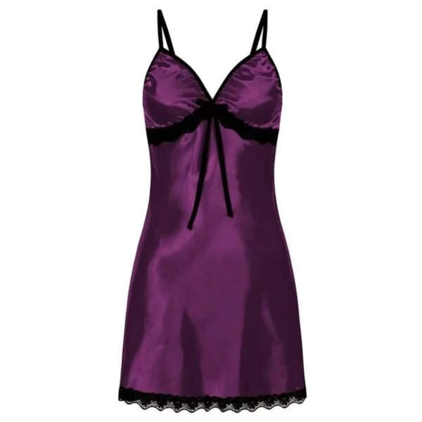 Lace Suspender Nightgown Women 23 Lace Suspender Nightgown Women Luxurious purple lace suspender nightgown women with delicate black trim and adjustable straps