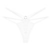 Elegant white lace thongs for women with strappy design and ring detail for a sensual look