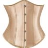 Lace Up Corset Top For Women Trendy Style 8 Lace Up Corset Top For Women Trendy Style Satin beige lace up corset top for women with a structured design and metal hook closures