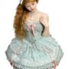 LuckeLadybug LLC Sweet Lolita Corset Skirt in Mint with Ruffles and Bows for a Classic Look