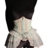 Mint Green Sweet Lolita Corset Skirt with Ruffled Layers and Lace Trim for Fashion Enthusiasts
