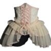 LuckeLadybug LLC Sweet Lolita Corset Skirt with Ruffled Layers and Pink Lace Details
