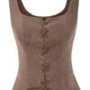 Medieval Corset Top For Women 31 Medieval Corset Top For Women Brown medieval corset top for women with lace-up front and adjustable fit for a stylish look