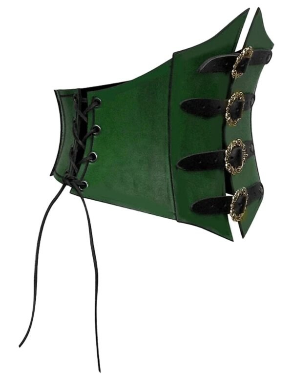 Medieval Corset Waistbelt for Women 22 Medieval Corset Waistbelt for Women Green medieval corset waistbelt for women with lace-up design and decorative buckles