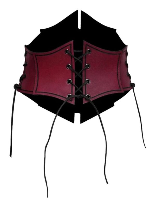 Medieval Corset Waistbelt for Women 23 Medieval Corset Waistbelt for Women Medieval corset waistbelt for women in deep red with adjustable laces and a structured design