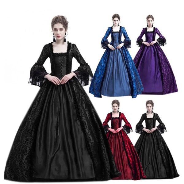 medieval victorian ball gown color options