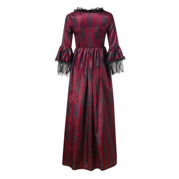 medieval victorian ball gown red lace back