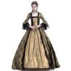 medieval victorian dress for women gold black lace