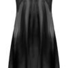 LuckeLadybug men's satin nightdress lingerie in black with delicate lace details for a stylish look