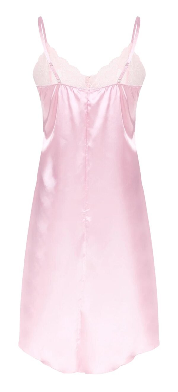 LuckeLadybug LLC Pink Satin Chemise for Men featuring Lingerie Style Nightdress