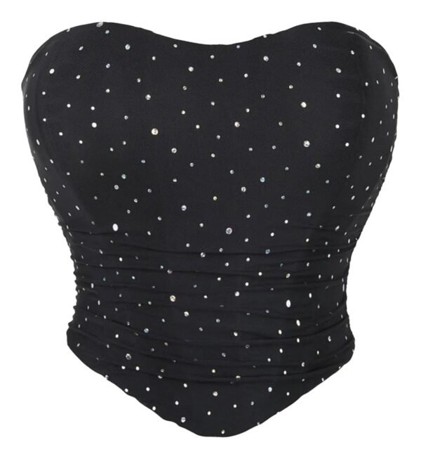 Mesh Corset Top Glitter For Stylish Looks 20 Mesh Corset Top Glitter For Stylish Looks LuckeLadybug LLC mesh corset top glitter with sparkly embellishments and a fitted design