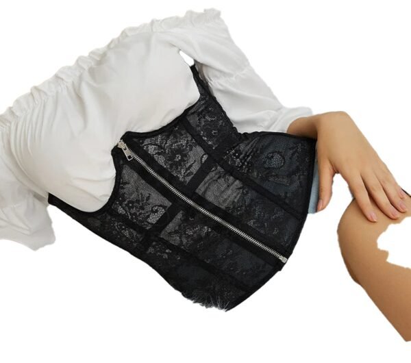 Gothic Lace Corset Belt For Fashion Styles 48 Gothic Lace Corset Belt For Fashion Styles Black Gothic Lace Corset Belt with Zipper Closure for a Stylish and Edgy Look