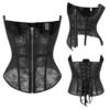 LuckeLadybug LLC Gothic lace corset belt featuring a zipper and lace-up back design for a stylish look
