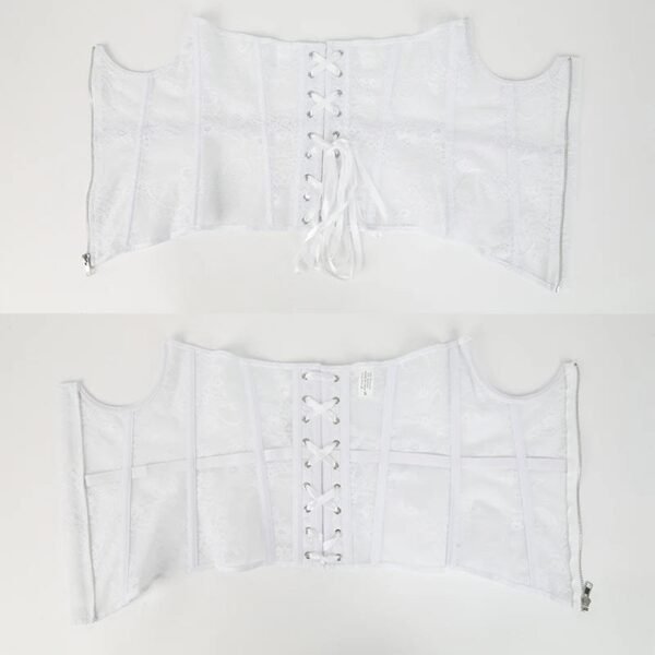 Gothic Lace Corset Belt For Fashion Styles 54 Gothic Lace Corset Belt For Fashion Styles White gothic lace corset belt with lace-up front and adjustable design for a stylish silhouette