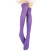 Purple thigh-high socks for women, perfect for stylish outfits and comfortable wear