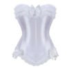 Elegant white corset with lace and bows, ideal for pairing with outfits or special occasions