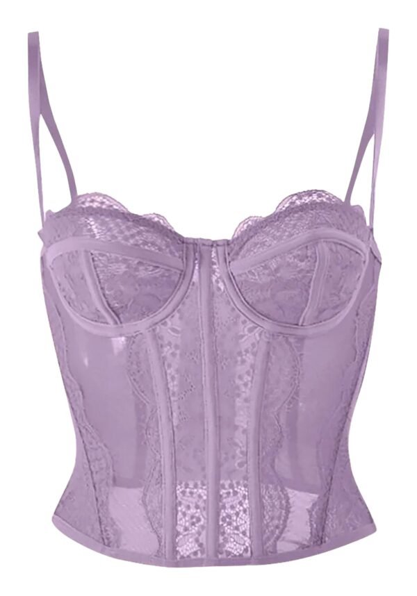 Plus Size Gothic Corset Top In Multiple Colors 103 Plus Size Gothic Corset Top In Multiple Colors Lavender Plus Size Gothic Corset Top with Lace Details and Adjustable Straps for a Stylish Fit