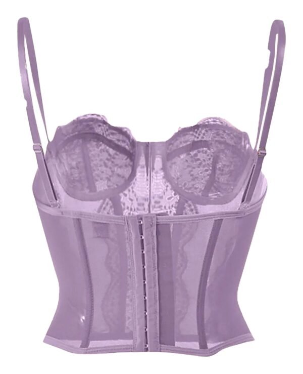 Plus Size Gothic Corset Top In Multiple Colors 115 Plus Size Gothic Corset Top In Multiple Colors Plus size gothic corset top in lavender with adjustable straps and lace details