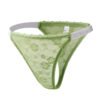 Plus size lace thongs for women in green with delicate floral design and comfortable fit
