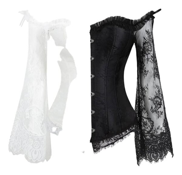 Plus Size Lace Up Corset Top In White 31 Plus Size Lace Up Corset Top In White LuckeLadybug plus size lace up corset top in black and white with ruffle details and lace accents