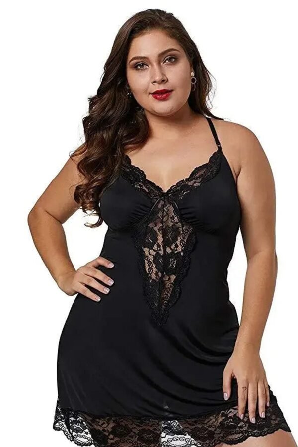 Plus Size Satin Nightgown For Women 7 Plus Size Satin Nightgown For Women Elegant black plus size satin nightgown for women with lace detailing for a seductive look