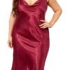 Plus Size Satin Nightgown For Women 28 Plus Size Satin Nightgown For Women Plus size satin nightgown for women in deep burgundy with adjustable straps and a flattering fit
