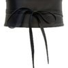 LuckeLadybug PU leather corset belt for women with stylish bow detail for a chic look