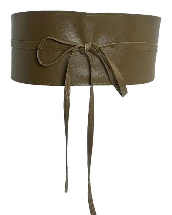 PU Leather Corset Belt for Women 34 PU Leather Corset Belt for Women LuckeLadybug LLC PU leather corset belt for women with adjustable tie for versatile styling