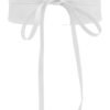 Elegant white PU leather corset belt for women with stylish bow tie closure for a chic look