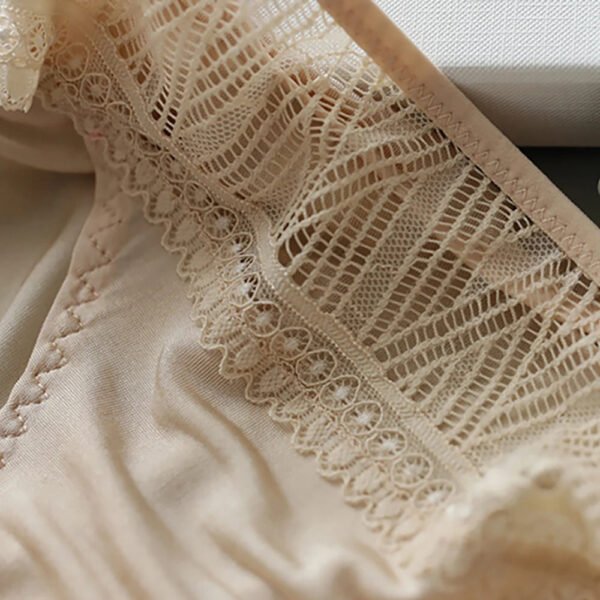 Pure Silk Bikini Panties For Hipsters 34 Pure Silk Bikini Panties For Hipsters pure silk bikini panties beige lace detail close up