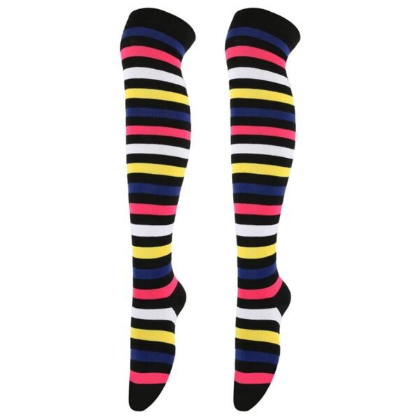 Rainbow Knee High Socks For Women 28 Rainbow Knee High Socks For Women LuckeLadybug rainbow knee high socks for women featuring colorful striped design for a fun look