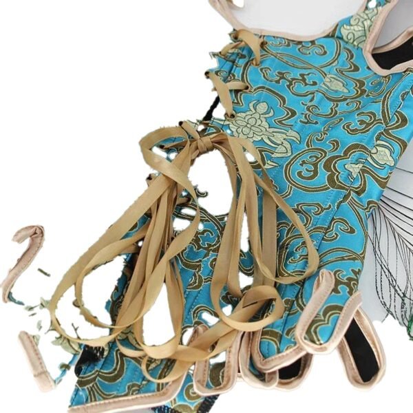 Renaissance Corset Top For Women Elegant Style 25 Renaissance Corset Top For Women Elegant Style LuckeLadybug LLC Renaissance corset top for women in turquoise floral pattern with laces