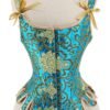 Renaissance Corset Top For Women Elegant Style 25 Renaissance Corset Top For Women Elegant Style Elegant renaissance corset top for women in blue and gold with ribbon tie details