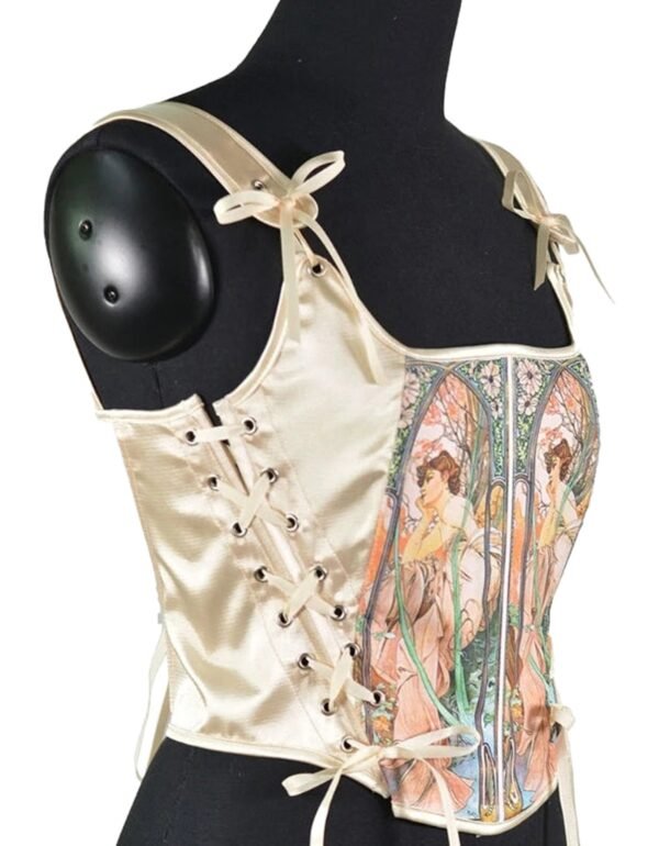Renaissance Corset Top for Women Stylish Fit 19 Renaissance Corset Top for Women Stylish Fit Elegant renaissance corset top for women with vintage artwork and lace-up details