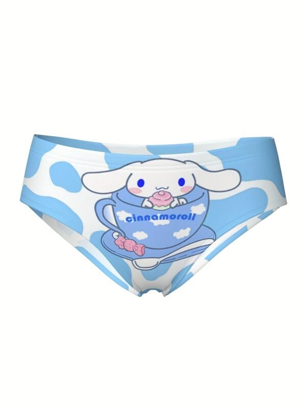 Sanrio cartoon dog women’s underwear featuring Cinnamoroll in a blue design with playful graphics