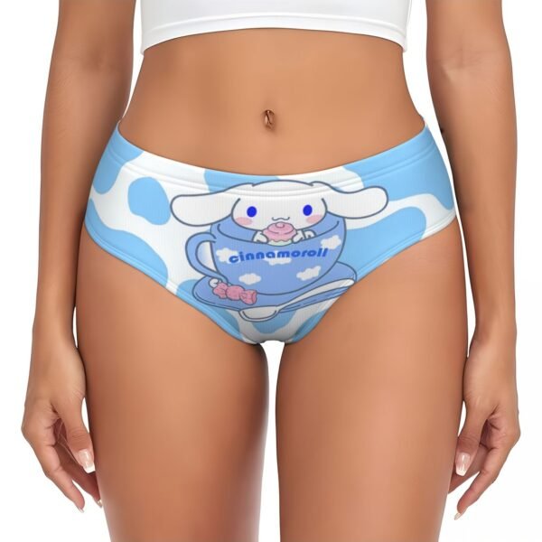 Sanrio cartoon dog women’s underwear featuring a cute Cinnamoroll design with blue colors