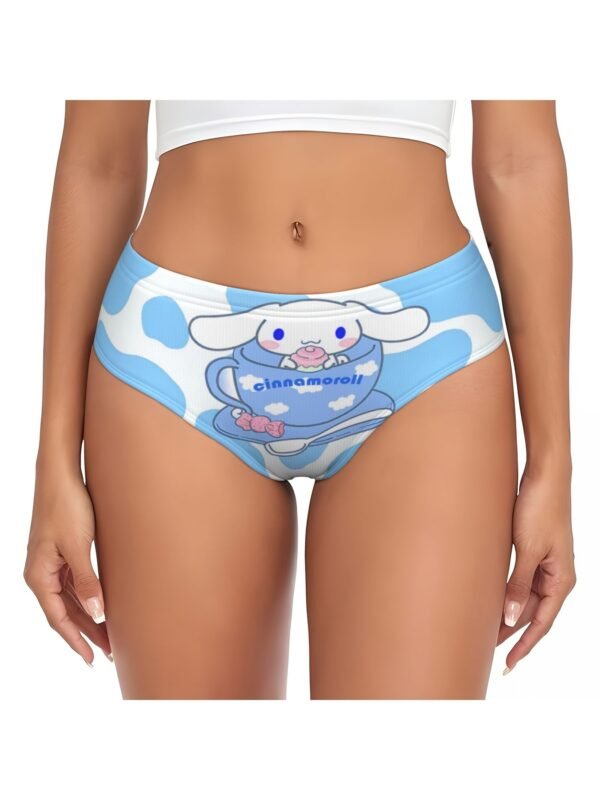 Sanrio cartoon dog women’s underwear featuring a cute character in a blue cup design