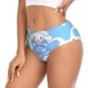 Cute Sanrio cartoon dog women’s underwear featuring a playful blue design with a smiling character