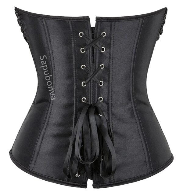 Plus Size Corset Top For Women Elegant Style 12 Plus Size Corset Top For Women Elegant Style Black plus size corset top for women with a lace-up back and adjustable ribbons