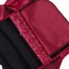 Elegant red satin plus size corset top for women featuring lace details and adjustable lacing