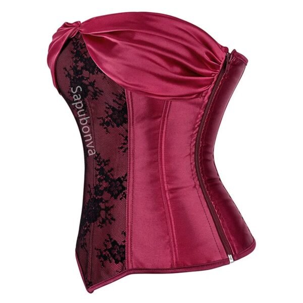 Plus Size Corset Top For Women Elegant Style 10 Plus Size Corset Top For Women Elegant Style Elegant burgundy plus size corset top for women featuring lace detailing and a sleek design