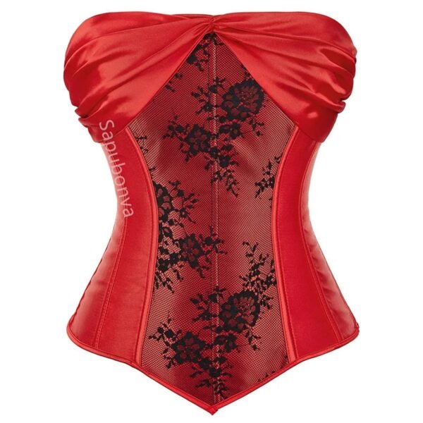 Plus Size Corset Top For Women Elegant Style 20 Plus Size Corset Top For Women Elegant Style Elegant red plus size corset top for women with lace detailing and a strapless design