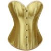 Golden satin corset top for women with a flattering shape and button closure