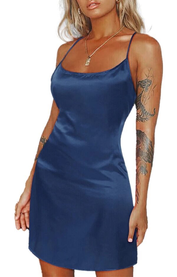 Satin Silk Lingerie For Women Babydoll 26 Satin Silk Lingerie For Women Babydoll Navy Babydoll in Satin Silk Lingerie for Women with Adjustable Straps for Comfort