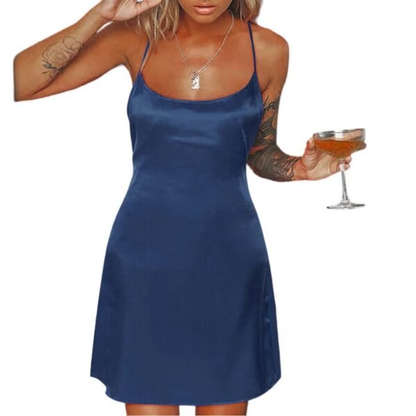 Satin Silk Lingerie For Women Babydoll 24 Satin Silk Lingerie For Women Babydoll Navy blue babydoll from LuckeLadybug LLC made of satin silk lingerie for women with adjustable straps