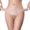 Front View of Seamless Lace Thong Underwear for Women