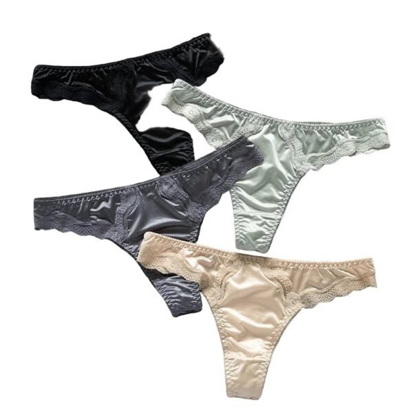 Seamless Lace Thong Underwear for Women - Elegant Comfort & Style 22 Seamless Lace Thong Underwear for Women - Elegant Comfort & Style Back View of Seamless Lace Thong Underwear for Women