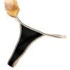 LuckeLadybug seamless thong for women in black with contrast detailing for comfortable wear