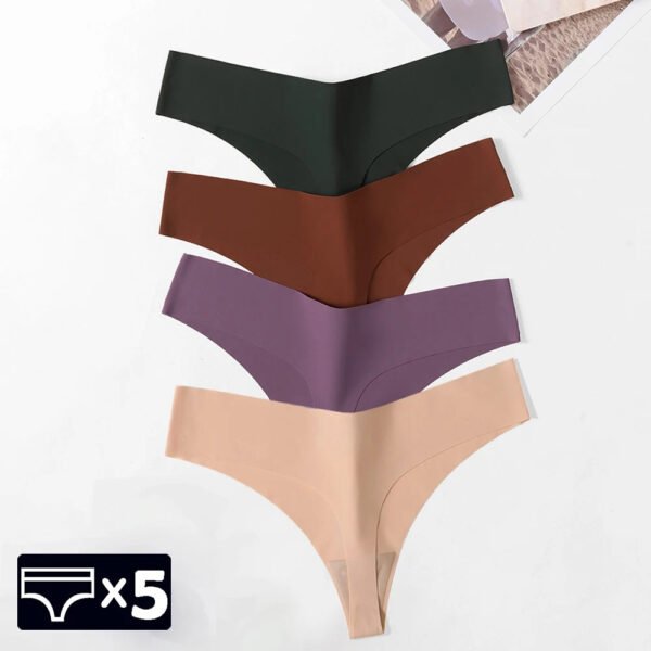 Seamless Thongs For Women 5 Pack Set 31 Seamless Thongs For Women 5 Pack Set Set of five seamless thongs for women in various colors, ideal for comfortable everyday wear