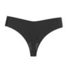 Black seamless thongs for women with a comfortable design and no visible panty lines